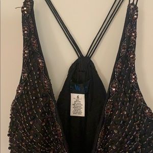 Black beaded gown